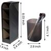 imageMarbrasse 5 Pcs Desk Organizer Pen Organizer Storage for Office School Home Supplies Translucent Black Pen Storage Holder Set of 3 2 Cups 14Compartments Black