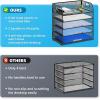 imageMarbrasse 5 Tier Paper Organizer Letter Tray Mesh Desk File Organizer with Handle Paper Sorter Desk Organizer for Home Office SuppliesBlack2 Pack 5 Tier  Black