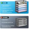imageMarbrasse 5 Tier Paper Organizer Letter Tray Mesh Desk File Organizer with Handle Paper Sorter Desk Organizer for Home Office SuppliesBlack5 Tier  Black