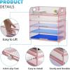 imageMarbrasse 5 Tier Paper Organizer Letter Tray Mesh Desk File Organizer with Handle Paper Sorter Desk Organizer for Home Office SuppliesBlack5 Tier  Pink