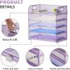 imageMarbrasse 5 Tier Paper Organizer Letter Tray Mesh Desk File Organizer with Handle Paper Sorter Desk Organizer for Home Office SuppliesBlack5 Tier  Purple