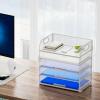 imageMarbrasse 5 Tier Paper Organizer Letter Tray Mesh Desk File Organizer with Handle Paper Sorter Desk Organizer for Home Office SuppliesBlack5 Tier Mesh File Organizerwhite