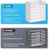imageMarbrasse 6 Tier Paper Organizer Letter Tray  Mesh Desk File Organizer with Handle Paper Sorter Organizer for LetterA4 Office File Folder Holder  Black6 Tier  White