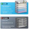 imageMarbrasse 6 Tier Paper Organizer Letter Tray  Mesh Desk File Organizer with Handle Paper Sorter Organizer for LetterA4 Office File Folder Holder  Black6 Tier  Grey