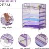 imageMarbrasse 6 Tier Paper Organizer Letter Tray  Mesh Desk File Organizer with Handle Paper Sorter Organizer for LetterA4 Office File Folder Holder  Black6 Tier  Purple