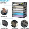 imageMarbrasse 6 Tier Paper Organizer Letter Tray  Mesh Desk File Organizer with Handle Paper Sorter Organizer for LetterA4 Office File Folder Holder  Black6 Tier  Black
