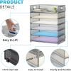 imageMarbrasse 6 Tier Paper Organizer Letter Tray  Mesh Desk File Organizer with Handle Paper Sorter Organizer for LetterA4 Office File Folder Holder  Black6 Tier  Silver