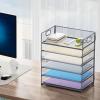 imageMarbrasse 6 Tier Paper Organizer Letter Tray  Mesh Desk File Organizer with Handle Paper Sorter Organizer for LetterA4 Office File Folder Holder  Black6 Tier  Grey