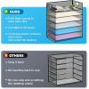 imageMarbrasse 6 Tier Paper Organizer Letter Tray  Mesh Desk File Organizer with Handle Paper Sorter Organizer for LetterA4 Office File Folder Holder  Black2 Pack 6 Tier  Black