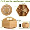 imageMarbrasse Bamboo Art Supply Organizer Rotating Pencil Pen Holder Office Supplies Desktop Storage Caddy Like Colored Pencils Pen Markers Paint Brushes