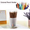 imageMarbrasse Desk Organizer  6Pcs Pen Holder Cup StoragePen Organizer Stationery Caddy for Office School Home Supplies Translucent White