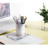 imageMarbrasse Desk Organizer  6Pcs Pen Holder Cup StoragePen Organizer Stationery Caddy for Office School Home Supplies Translucent White