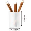 imageMarbrasse Desk Organizer  6Pcs Pen Holder Cup StoragePen Organizer Stationery Caddy for Office School Home Supplies Translucent White