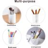 imageMarbrasse Desk Organizer  6Pcs Pen Holder Cup StoragePen Organizer Stationery Caddy for Office School Home Supplies Translucent White
