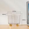 imageMarbrasse Desk Organizer 360Degree Rotating Pen Pencil Holder for Desk Desk Organizers and Accessories with 5 Compartments Pencil Organizer Transparent gold edgeTransparent gold edge