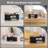 imageMarbrasse Desk Organizer Pen Holder for Desk with 3 Drawers MultiFunctional Pencil Holder Desk Organizers and Accessories with 7 Compartments for Home School ClassroomWhiteBlack