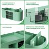 imageMarbrasse Desk Organizer Pen Holder for Desk with 3 Drawers MultiFunctional Pencil Holder Desk Organizers and Accessories with 7 Compartments for Home School ClassroomWhiteGreen