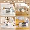 imageMarbrasse Desk Organizer Pen Holder for Desk with 3 Drawers MultiFunctional Pencil Holder Desk Organizers and Accessories with 7 Compartments for Home School ClassroomWhiteWhite