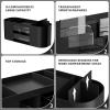 imageMarbrasse Desk Organizer Pen Holder for Desk with 3 Drawers MultiFunctional Pencil Holder Desk Organizers and Accessories with 7 Compartments for Home School ClassroomWhiteBlack
