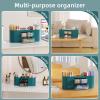 imageMarbrasse Desk Organizer Pen Holder for Desk with 3 Drawers MultiFunctional Pencil Holder Desk Organizers and Accessories with 7 Compartments for Home School ClassroomWhiteDark Green