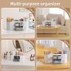 imageMarbrasse Desk Organizer Pen Holder for Desk with 3 Drawers MultiFunctional Pencil Holder Desk Organizers and Accessories with 7 Compartments for Home School ClassroomWhiteGrey