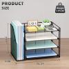 imageMarbrasse Desk Organizer and Accessories4Tier Paper Letter Tray Organizer with File HolderDesk Accessories ampamp Workspace Desktop Organizers for School Home Office Desk Supplies BlackBlack