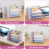 imageMarbrasse Desk Organizer and Accessories4Tier Paper Letter Tray Organizer with File HolderDesk Accessories ampamp Workspace Desktop Organizers for School Home Office Desk Supplies BlackPink