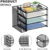 imageMarbrasse Desk Organizer and Accessories4Tier Paper Letter Tray Organizer with File HolderDesk Accessories ampamp Workspace Desktop Organizers for School Home Office Desk Supplies BlackBlack