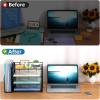 imageMarbrasse Desk Organizer and Accessories4Tier Paper Letter Tray Organizer with File HolderDesk Accessories ampamp Workspace Desktop Organizers for School Home Office Desk Supplies BlackBlack