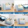imageMarbrasse Desk Organizer and Accessories4Tier Paper Letter Tray Organizer with File HolderDesk Accessories ampamp Workspace Desktop Organizers for School Home Office Desk Supplies BlackWhite