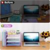 imageMarbrasse Desk Organizer and Accessories4Tier Paper Letter Tray Organizer with File HolderDesk Accessories ampamp Workspace Desktop Organizers for School Home Office Desk Supplies BlackPurple
