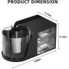 imageMarbrasse Desk Organizer with 2 Drawer 360Rotating Pen Holder for Desk Desk Organizers and Accessories with 6 Slots Pencil Organizer  2 Drawer Art Supply Storage Box Caddy for Office WhiteBlack