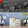 imageMarbrasse Desk Organizer with 2 Drawer 360Rotating Pen Holder for Desk Desk Organizers and Accessories with 6 Slots Pencil Organizer  2 Drawer Art Supply Storage Box Caddy for Office WhiteGreen