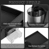 imageMarbrasse Desk Organizer with 2 Drawer 360Rotating Pen Holder for Desk Desk Organizers and Accessories with 6 Slots Pencil Organizer  2 Drawer Art Supply Storage Box Caddy for Office WhiteBlack