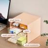 imageMarbrasse Desk Organizer with 6 Drawers 3 Tier Stackable Storage Drawers Plastic Makeup Storage Office Organizers and Storage Desk Storage Box for Office School HomePink  4 Drawers