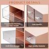 imageMarbrasse Desk Organizer with 6 Drawers 3 Tier Stackable Storage Drawers Plastic Makeup Storage Office Organizers and Storage Desk Storage Box for Office School HomePink  4 Drawers