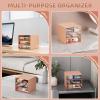 imageMarbrasse Desk Organizer with 6 Drawers 3 Tier Stackable Storage Drawers Plastic Makeup Storage Office Organizers and Storage Desk Storage Box for Office School HomePink  4 Drawers