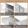 imageMarbrasse Desk Organizer with 6 Drawers 3 Tier Stackable Storage Drawers Plastic Makeup Storage Office Organizers and Storage Desk Storage Box for Office School HomeWhite  4 Drawers