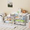 imageMarbrasse Desk Organizer with 6 Drawers 3 Tier Stackable Storage Drawers Plastic Makeup Storage Office Organizers and Storage Desk Storage Box for Office School HomeWhite  3 Drawers
