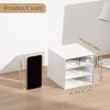 imageMarbrasse Desk Organizer with 6 Drawers 3 Tier Stackable Storage Drawers Plastic Makeup Storage Office Organizers and Storage Desk Storage Box for Office School HomeWhite  4 Drawers