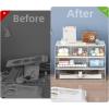 imageMarbrasse Desk Organizer with 6 Drawers 3 Tier Stackable Storage Drawers Plastic Makeup Storage Office Organizers and Storage Desk Storage Box for Office School HomeWhite  2 Drawers