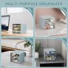 imageMarbrasse Desk Organizer with 6 Drawers 3 Tier Stackable Storage Drawers Plastic Makeup Storage Office Organizers and Storage Desk Storage Box for Office School HomeBlue  4 Drawers