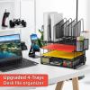 imageMarbrasse Desk Organizer with Drawer 4Tier Mesh Desk File Organizer with 5 Vertical File Holders and 2 Pen Holders Multifunction Desktop OrganizerMesh Vertical File Folder  01