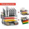 imageMarbrasse Desk Organizer with Drawer 4Tier Mesh Desk File Organizer with 5 Vertical File Holders and 2 Pen Holders Multifunction Desktop OrganizerMesh Vertical File Folder  01