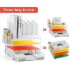 imageMarbrasse Desk Organizer with Drawer 4Tier Mesh Desk File Organizer with 5 Vertical File Holders and 2 Pen Holders Multifunction Desktop OrganizerWhite Vertical File Folder