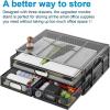 imageMarbrasse Monitor Stand with Drawer Monitor Stand Metal Mesh Desk Organizer with Three Pull Out Storage Drawers Monitor Stand with Storage Desktop Computer Stand for PC Laptop Printer iMac