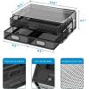 imageMarbrasse Monitor Stand with Drawer Monitor Stand Metal Mesh Desk Organizer with Three Pull Out Storage Drawers Monitor Stand with Storage Desktop Computer Stand for PC Laptop Printer iMac