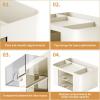imageMarbrasse Pen Organizer with 2 Drawer MultiFunctional Pencil Holder for Desk Desk Organizers and Accessories with 5 Compartments  Drawer for Office Art Supplies WhiteBeige