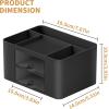 imageMarbrasse Pen Organizer with 2 Drawer MultiFunctional Pencil Holder for Desk Desk Organizers and Accessories with 5 Compartments  Drawer for Office Art Supplies WhiteBlack