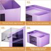 imageMarbrasse Pen Organizer with 2 Drawer MultiFunctional Pencil Holder for Desk Desk Organizers and Accessories with 5 Compartments  Drawer for Office Art Supplies WhitePurple